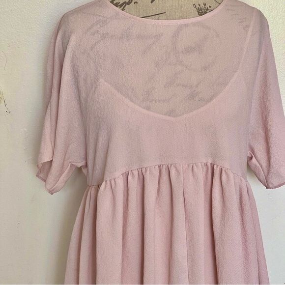 Wilfred Aritzia Women's Dress Babydoll Sz  XS Y2K Soft Girl Boho, Bohemian Pink - Picture 6 of 12